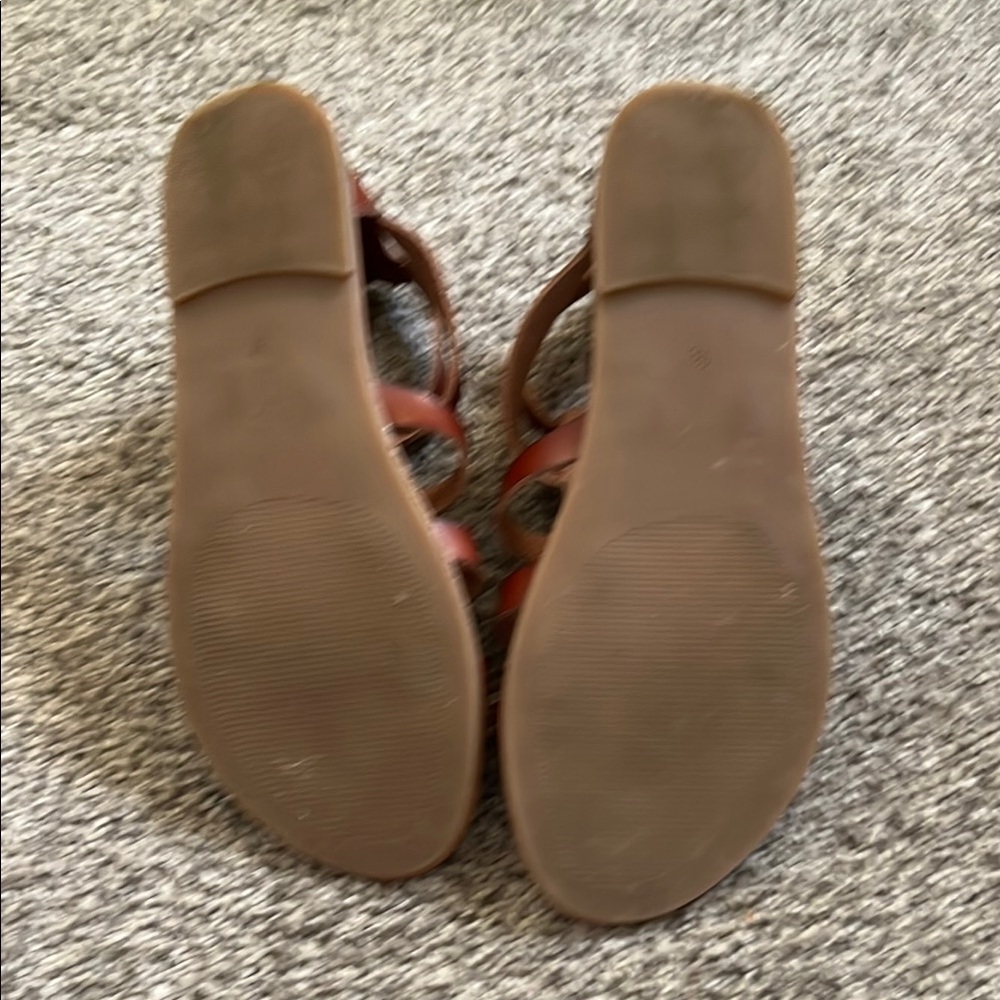 Amazon Essentials Brown Leather Gladiator Sandals - image 4